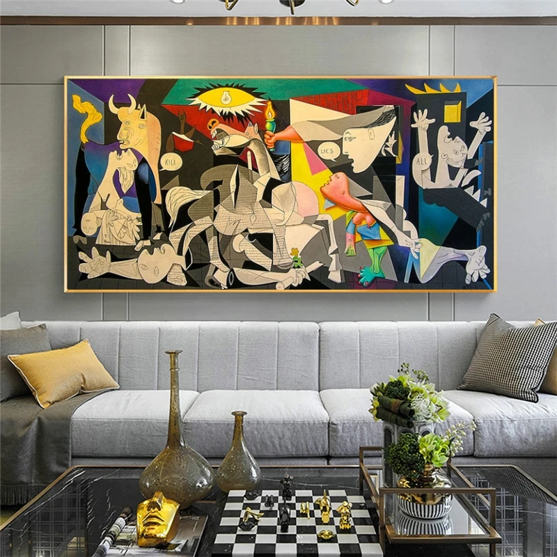 Guernica By Picasso Canvas Paintings Reproductions Famous Canvas Wall Art Posters And Prints Picasso Pictures Home Wall Decor