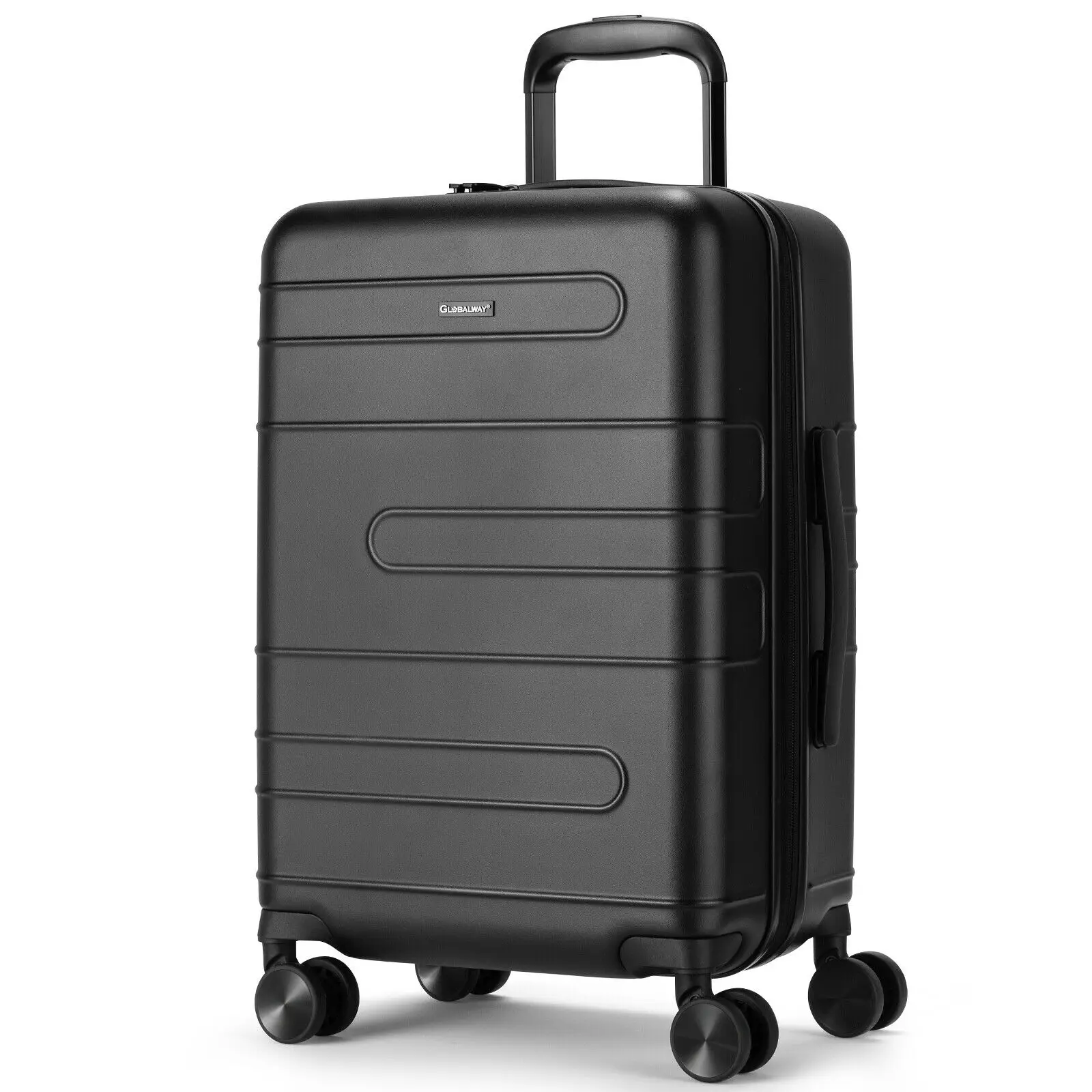 Costway 20''Expandable Luggage Hardside Suitcase w/Spinner Wheel&TSA Lock Black