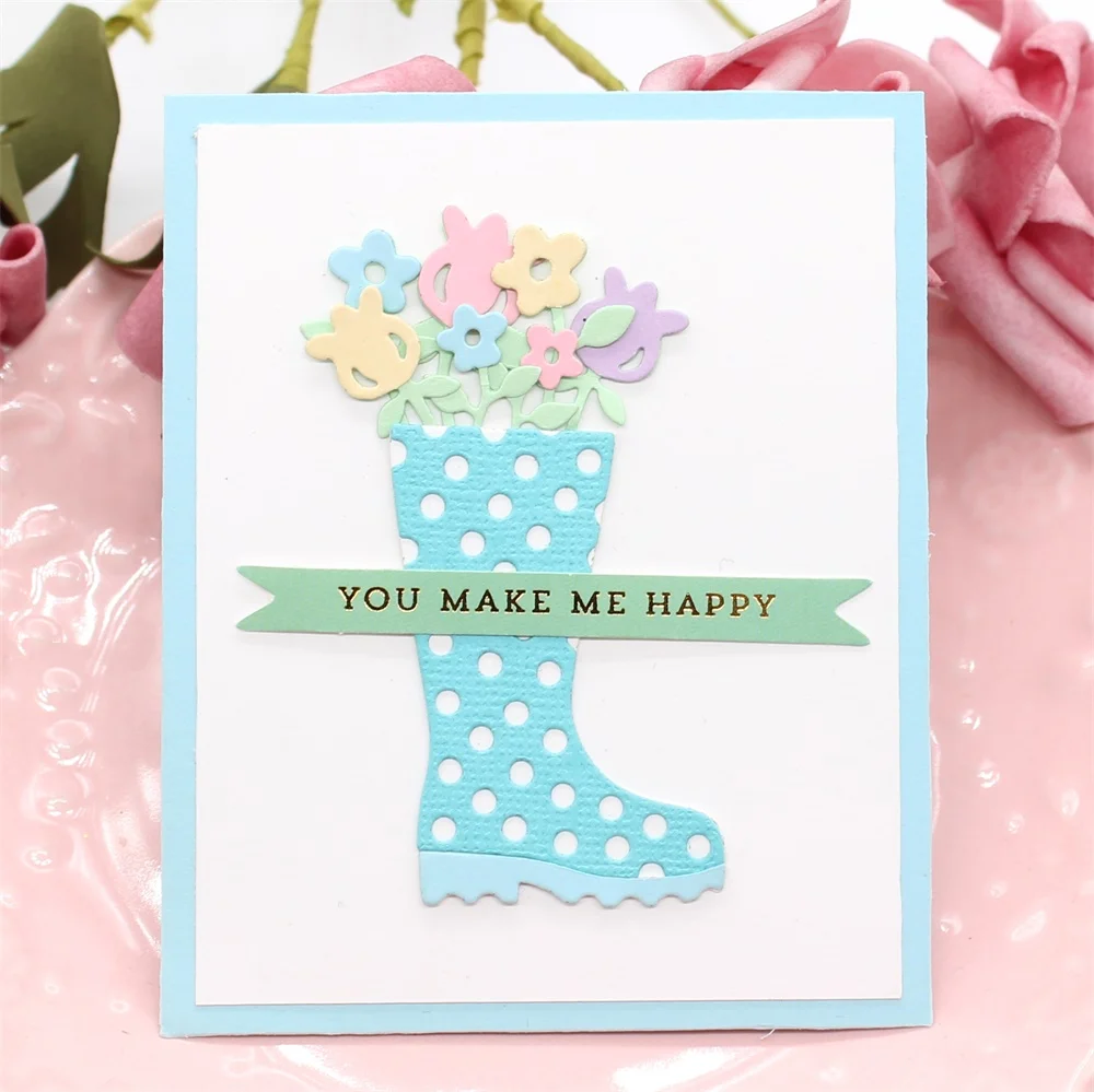 KSCRAFT Rain boots Metal Cutting Dies Stencils for DIY Scrapbooking Decorative Embossing DIY Paper Cards