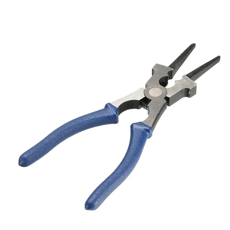 Alicates de soldadura MIG de boca plana, mango aislado de acero al carbono para soplete de soldadura, herramientas multiusos de corte de alambre Mig con resorte