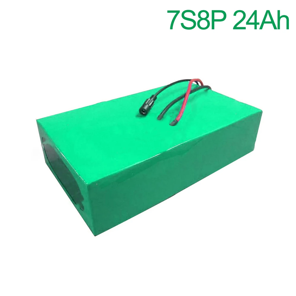 

24V 24Ah 25.9V 7S8P 18650 Li-ion Battery Pack E-Bike electric bicycle 160x140x70mm