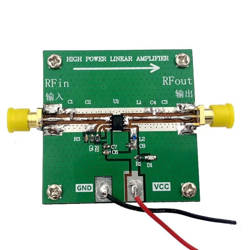 RF2126 400MHZ-2700MHZ broadband RF Power Amplifier 2.4GHZ 1W For Bluetooth Ham Radio Amplifier with heat sink