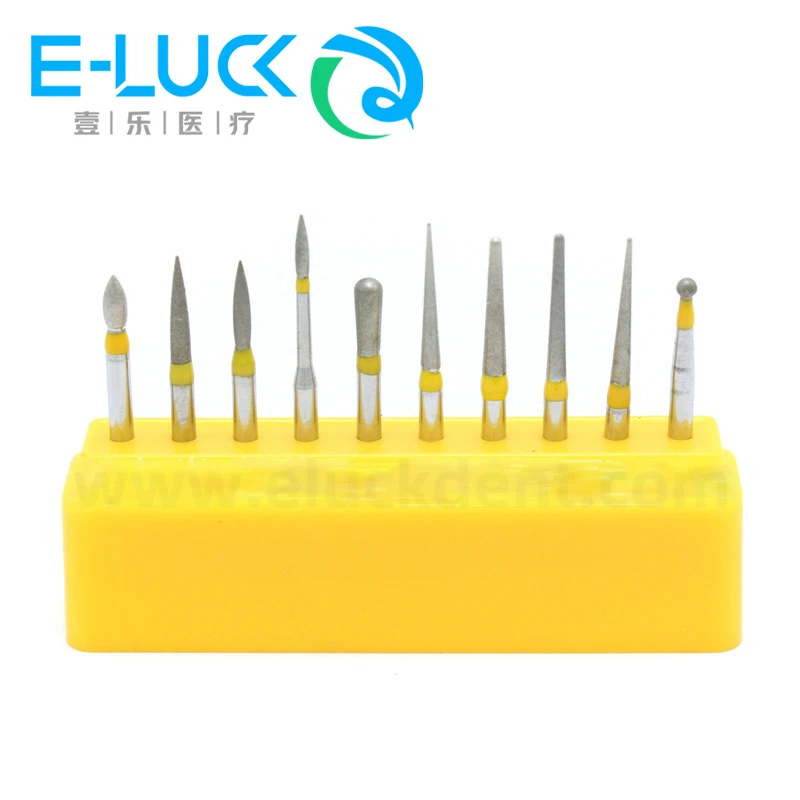 Dental Diamond Burs Kit FG-105 Ceramic Or Composite Polishing Kit For High Speed Handpiece Diamond Drill 10pca/set