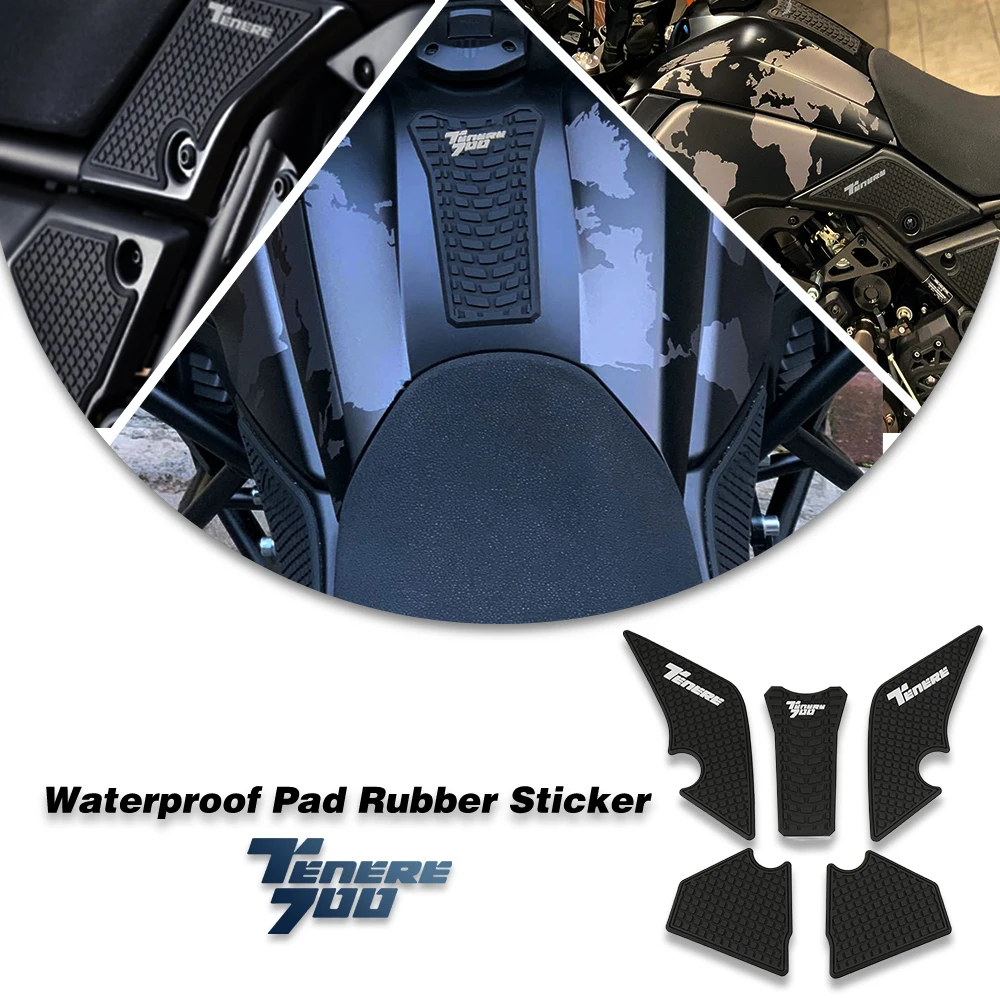 For Yamaha Tenere 700 T7 2019 2020 2021 2022 2023 Non-slip 3D Rubber Sticker Gas Fuel Oil Tank Pad Protector Cover Decals Case