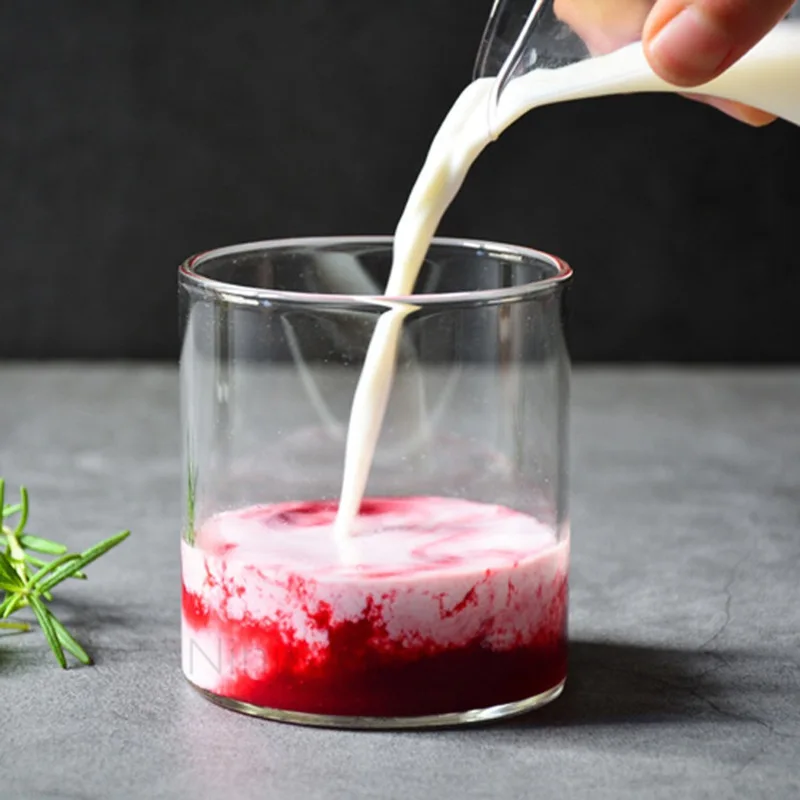 INS الزجاج كوب النمط الإيطالي كوب للحلوى التعميم شرب كوب الزجاج الشفاف الميكروويف الحليب أكواب الإفطار أكواب 280/400 مللي