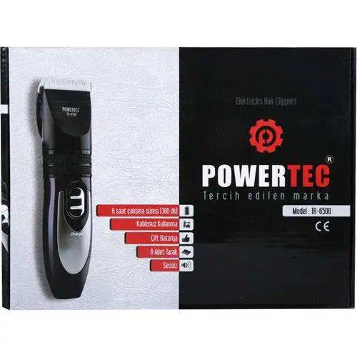 Powertec TR-6500 Hair & Beard Shaving Machine - Chargeable Free Shipping Multi Functional High Quality Long Lived