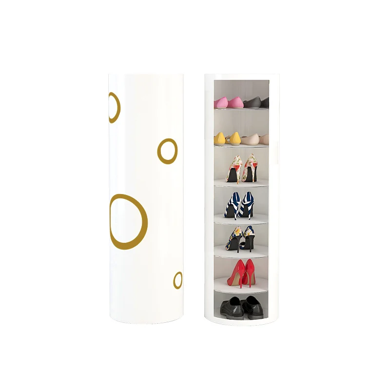 Rotary Shoe Rack for Hallway, Simple Vertical Cabinet, Storage Unit, Save Space, Living Room