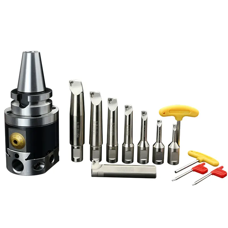 Precision NBH2084 8-280mm Boring Head System+BT40 M16 Holder +8pcs 20mm Boring Bar Boring range 8-280mm Boring Tool Set