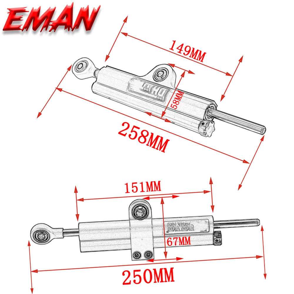 For MT 07 MT-07 MT07 MT09 MT-09 MT-10 R6 R1 z1000 s1000rr Motorcycle Universal Steering Damper Stabilizer