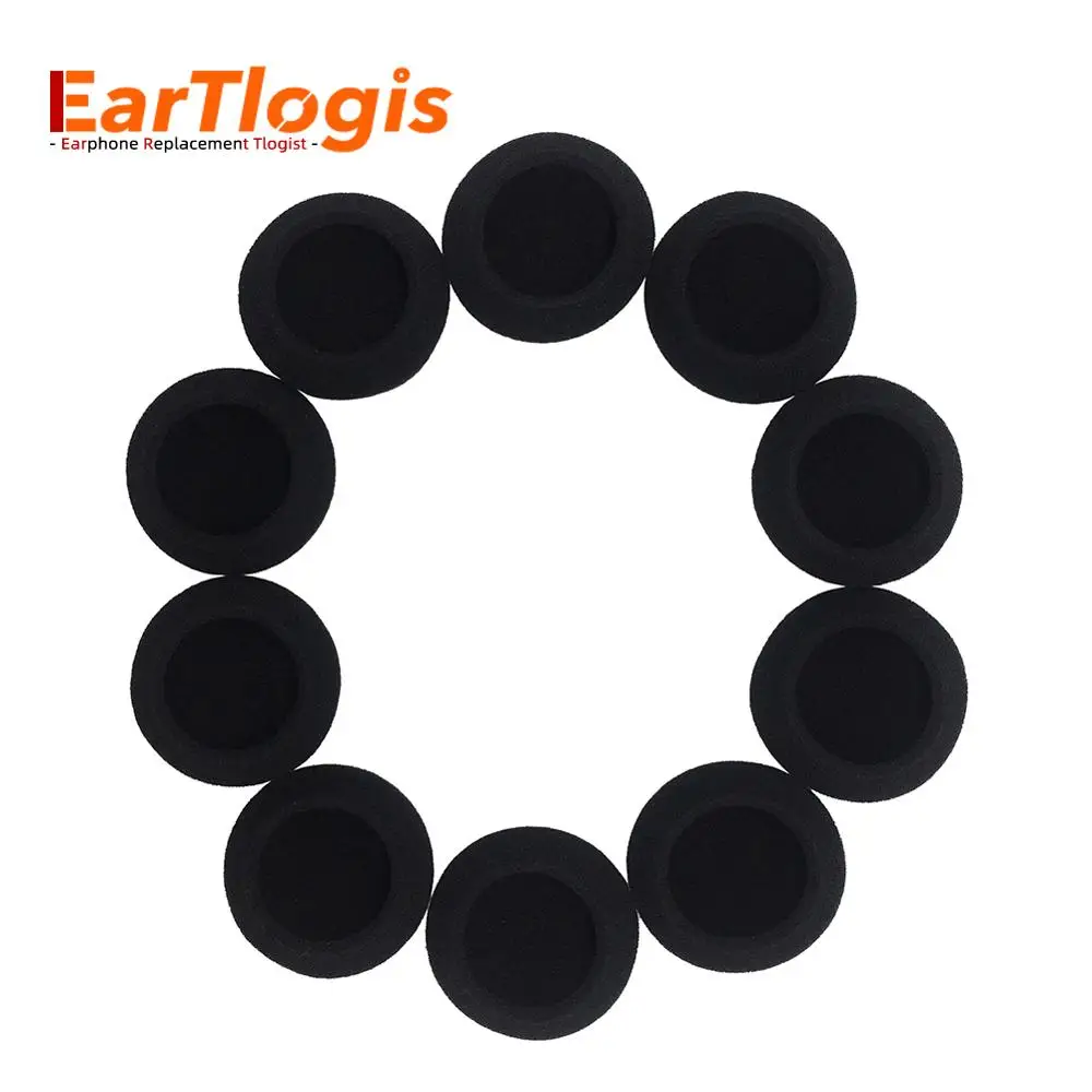 EarTlogis Sponge Replacement Ear Pads for Sennheiser PMX60 PM X60 PM-X60 Headset Parts Foam Cover Earbud Tip Pillow