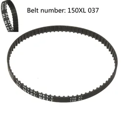 150XL037 Timing Belt 75 Teeth Black Cogged Rubber Geared Belt 10mm Wide 5.08mm Pitch Drive Synchronized Belt Fast Shipping