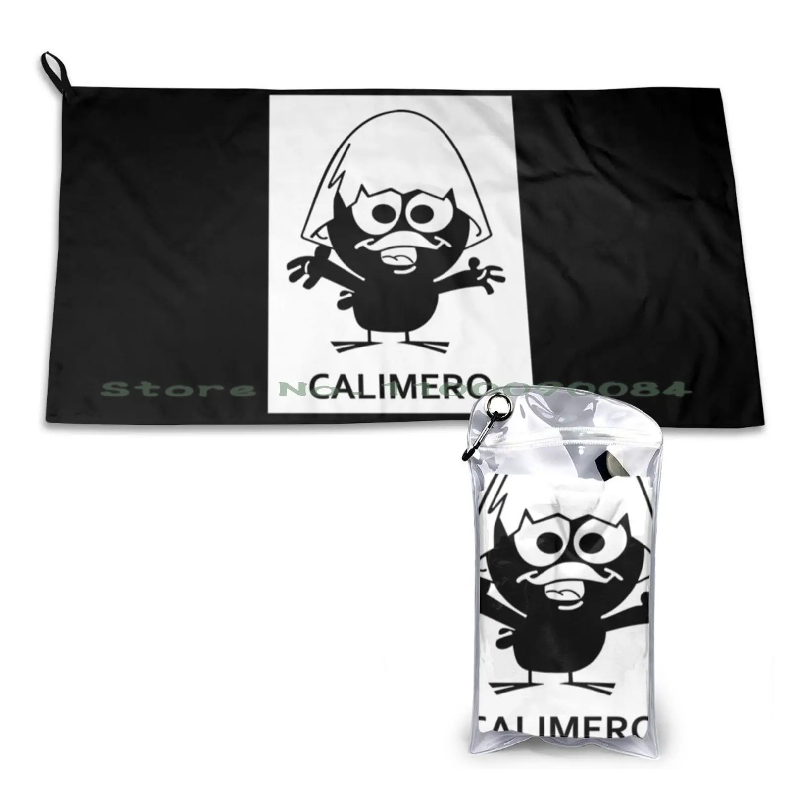 Calimero Quick Dry Towel Gym Sports Bath Portable Musical Logos Abstract Geometry Geometric London Paris Limited Edition