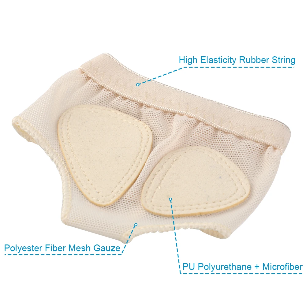 Women Belly Ballet Forefoot Toes Half Pads Dance Gym Paw Metatarsal Thong Protector Lyrical Socks Shoes Split Insoles