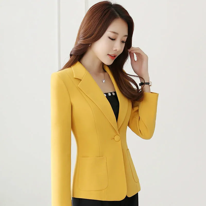 Spring Autumn Women Blazer Elegant Fashion Lady Blazers Coat Suits Female Office Short Jacket Formal Suit Tops Female Outerwear