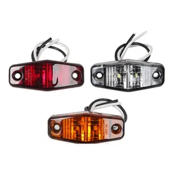 2x LED Side Marker Light Clearance Lamp 12V 24V E-marked Car Truck Trailer BUS Rear lamp external Lights Parking lights atv