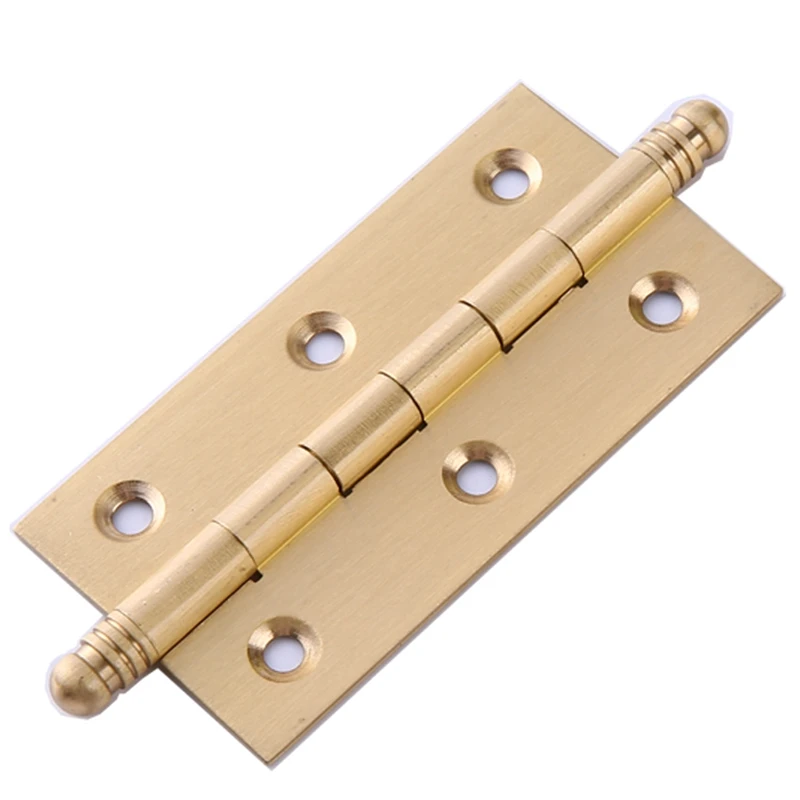 Decorative Solid Brass Cabinet Cupboard Door Butt Hinge Furniture Folding Hinges 2