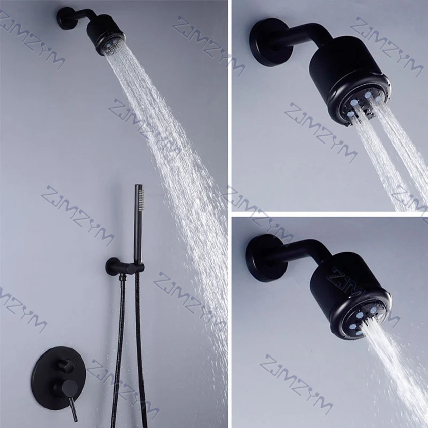 Mitigeur mural pour salle de bain, ensemble de douche, robinets d'eau, pommes de douche, baignoire, système de douche, Mode de pulvérisation manuelle