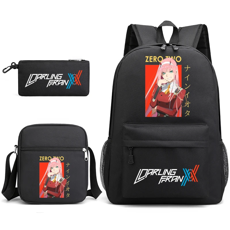 

zero two backpack 3 pieces/set of children application girl boy school bag back to school gift backpack