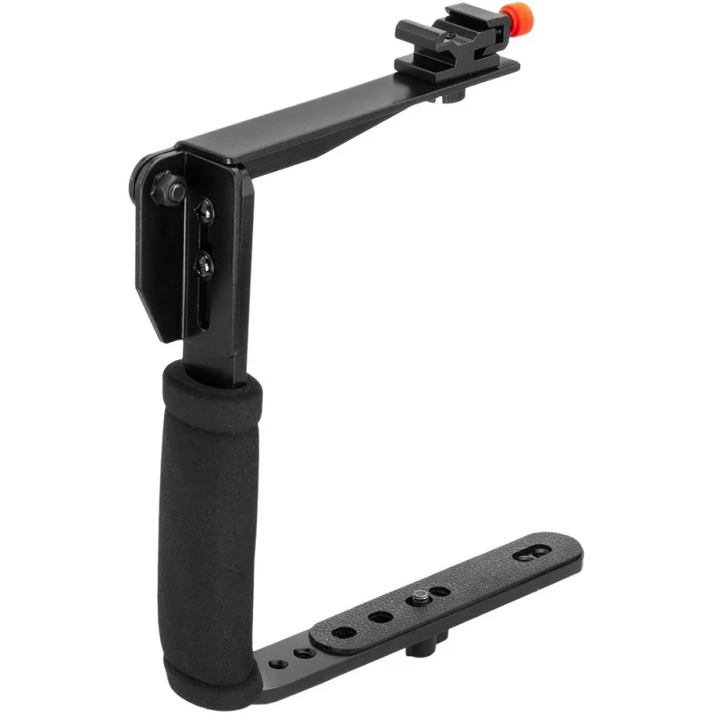 Quick Draw Rotating Flash Bracket Video Handle Handheld Stabilizer Grip Rotatable for Camera Camcorder Mini DV DSLR SLR