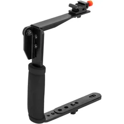 Quick Draw Rotating Flash Bracket Video Handle Handheld Stabilizer Grip Rotatable for Camera Camcorder Mini DV DSLR SLR