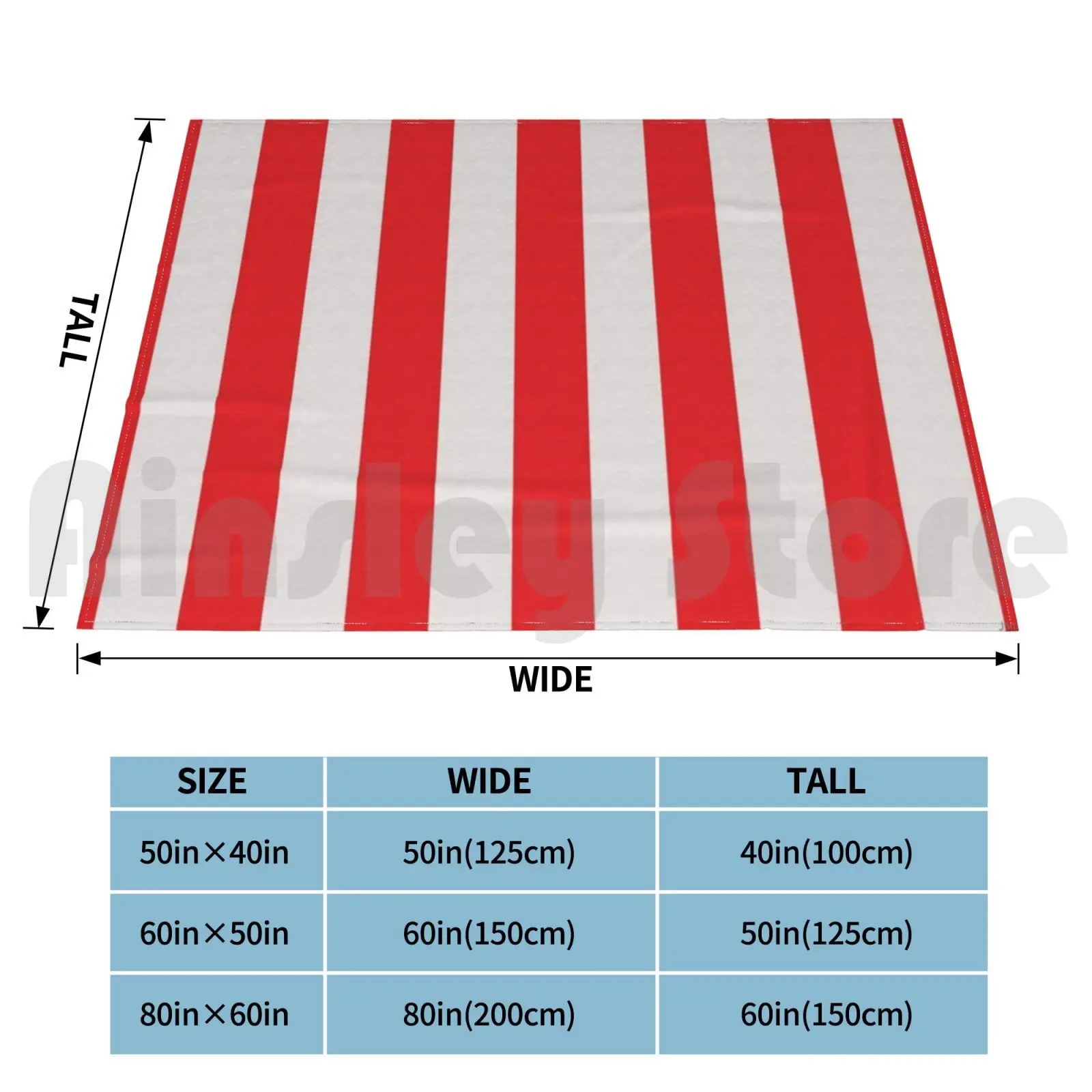 Red & White Stripes Blanket Fashion Custom 1427 Stripes Pattern Sheffield Stoke Football