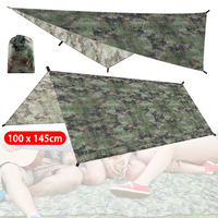 Outdoor Large Waterproof Camping Tent Tarp Shelter Hammock Awning Sun Shade Rain Fly Cover 100X145CM