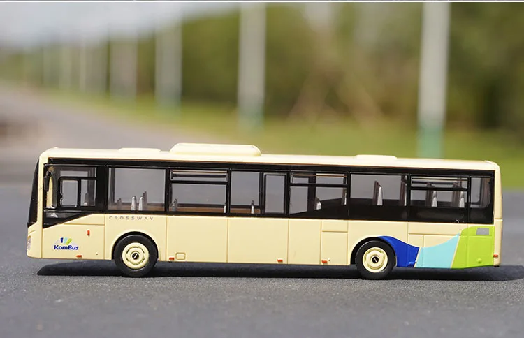 1:87 CROSSWAY URBANWAY Plastic BUS Model Collection Souvenir Ornaments Display Vehicle Toys Gift