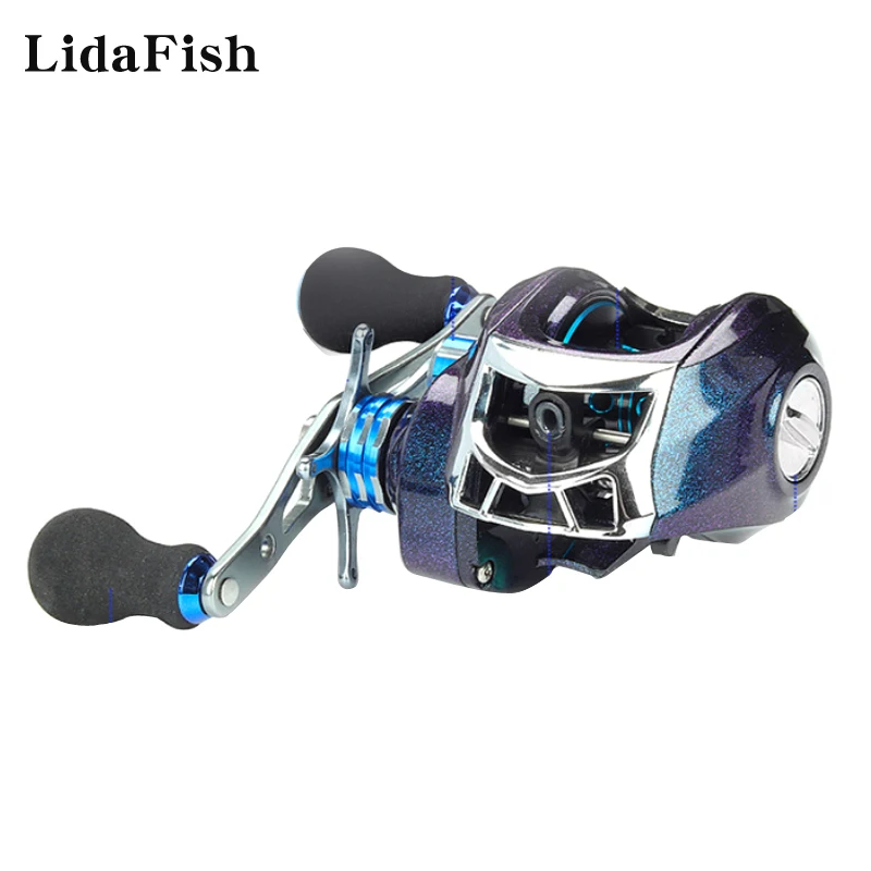 

LIDAFISH Baitcasting Wheel 7.1:1/7.2:1/6.3:1 Gear Ratio Fishing Coil Saltwater Aluminum Alloy Reel 6kg Max Drag Fishing Reel