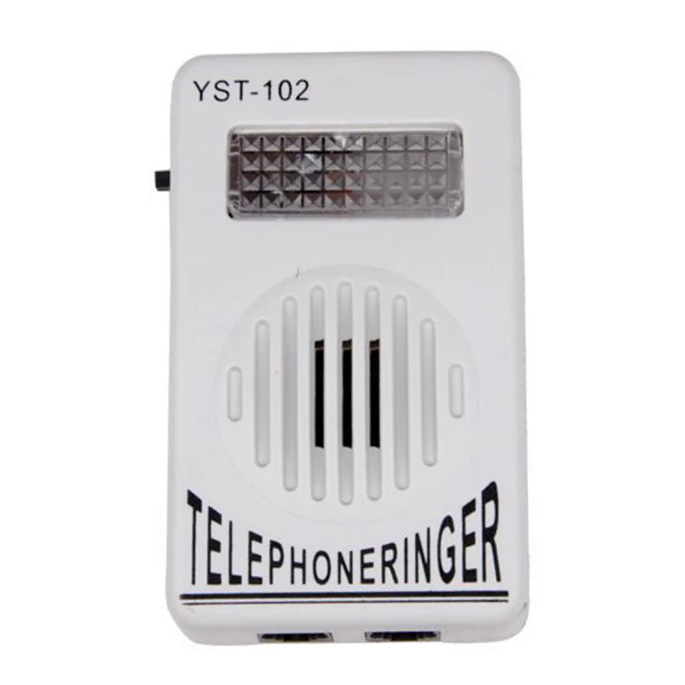 1Pack New White Extra-Loud Ringer Sound Telephone Phone Amplifier Strobe Light Flasher Bell