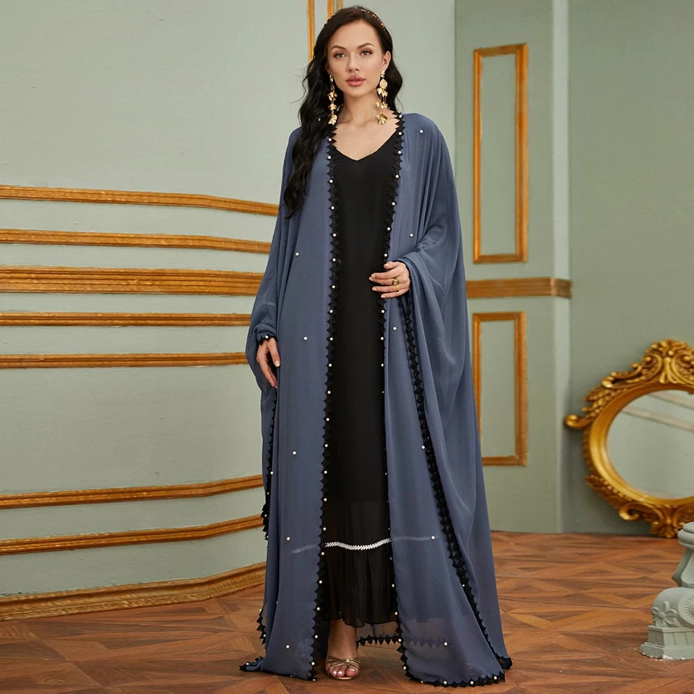 Kaftan Dubai Abaya Kimono Cardigan Hijab Muslim Dress Saudi Arabic Turkish Dresses Abayas For Women Robe Femme Islam Clothing