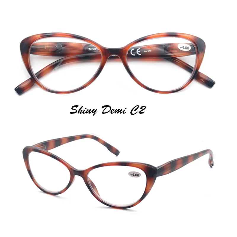 Women Vintage Reading Glasses Cat Eye Reader Stylish Eyeglass Ladie Presbyopic Dioprer Frames With Pouch