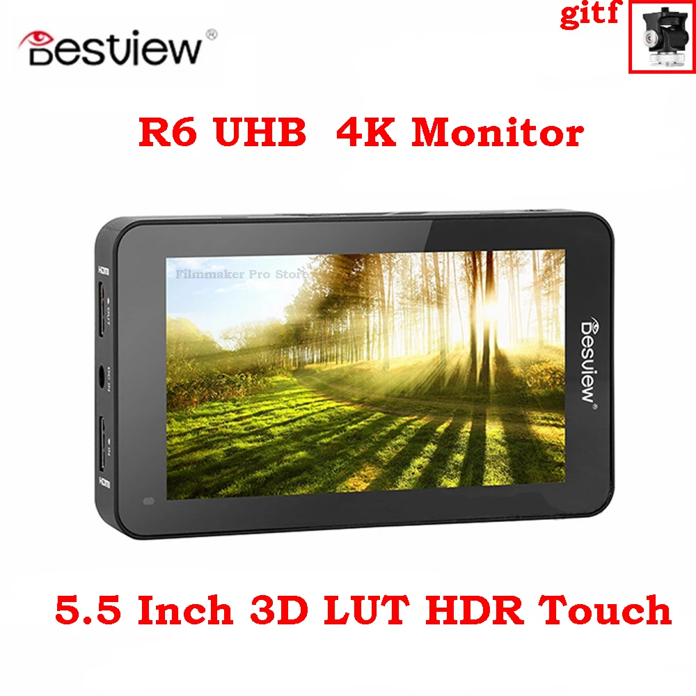 Desview R6 Màn Hình 5.5 Inch UHB 4K HDMI Siêu Nhỏ FHD 1920X1080 3D LUT HDR Màn Hình Cảm Ứng Trên Camera lĩnh Vực Màn Hình Cho Máy Ảnh DSLR Besview