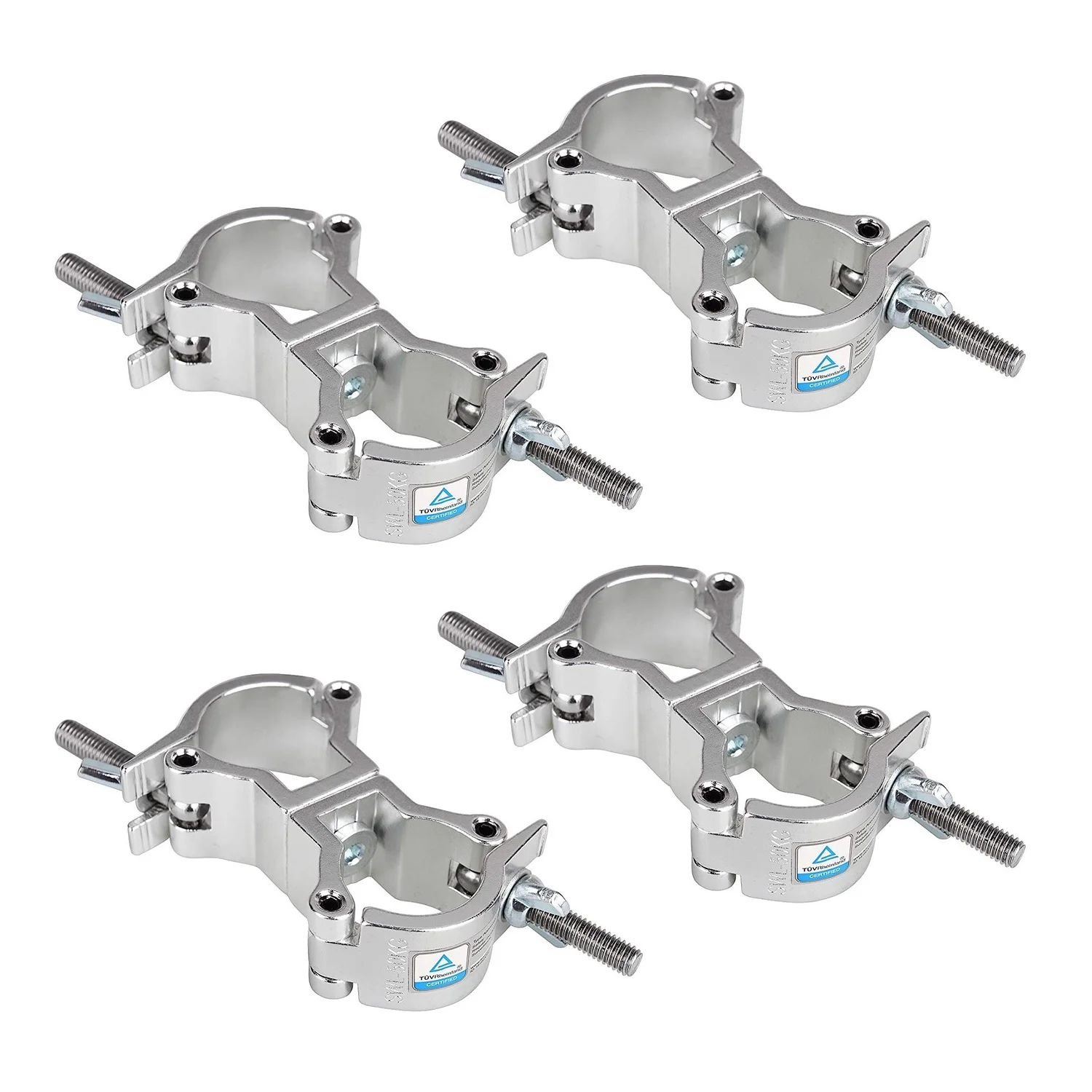 4Pack Stage Light Clamp Dual JR Swivel Clamp 110 LB./ 50 KG Load Capacity Aluminum Truss Clamp for 32-35mm Tubing F24