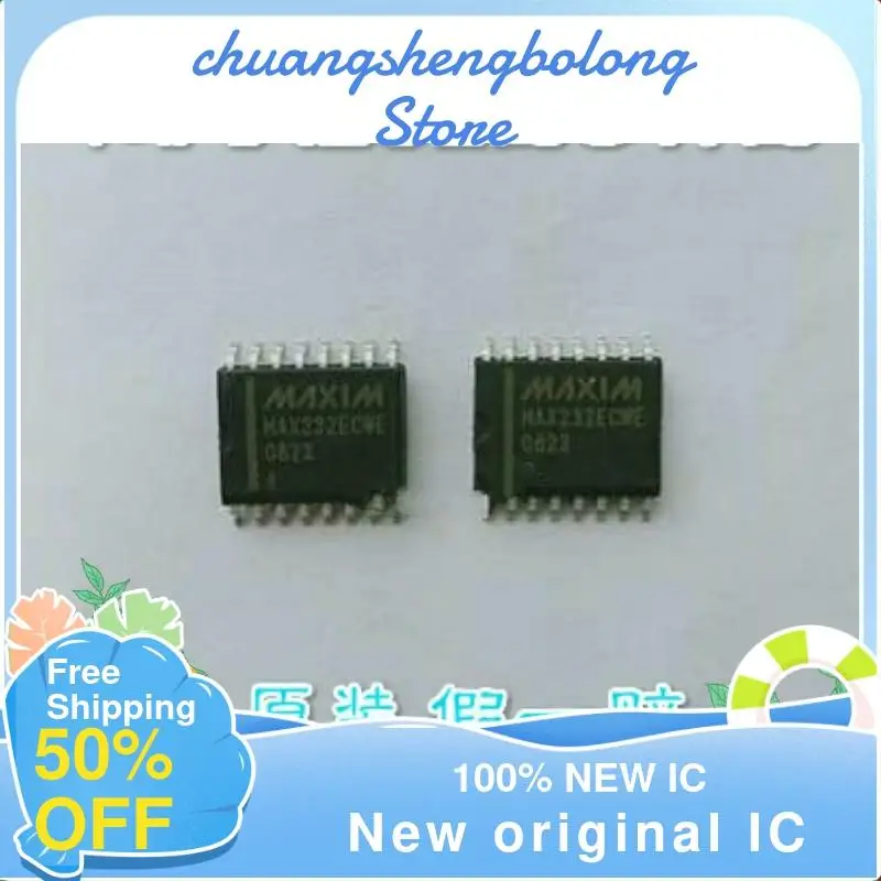 

10-200PCS MAX232 MAX232ECWE MAX232ECWE+T SOP-16 New original IC