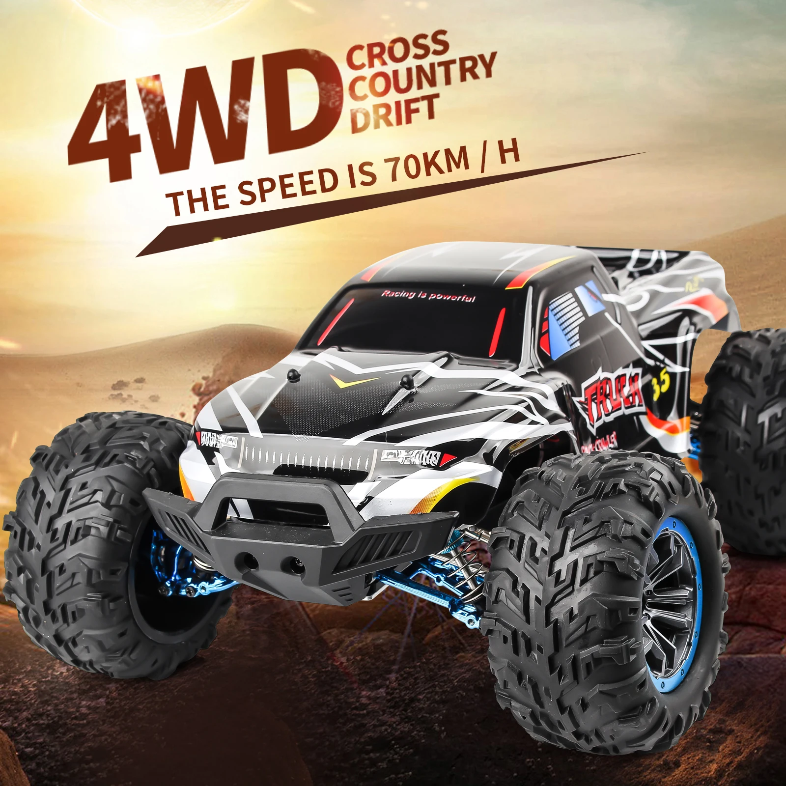 XLF F19A 70km/h Alloy High Speed Racing Car 1/10 2.4GHz 4WD RC Car Off-Road Drift Car RTR Brushless Motor Metal Chassis Adults