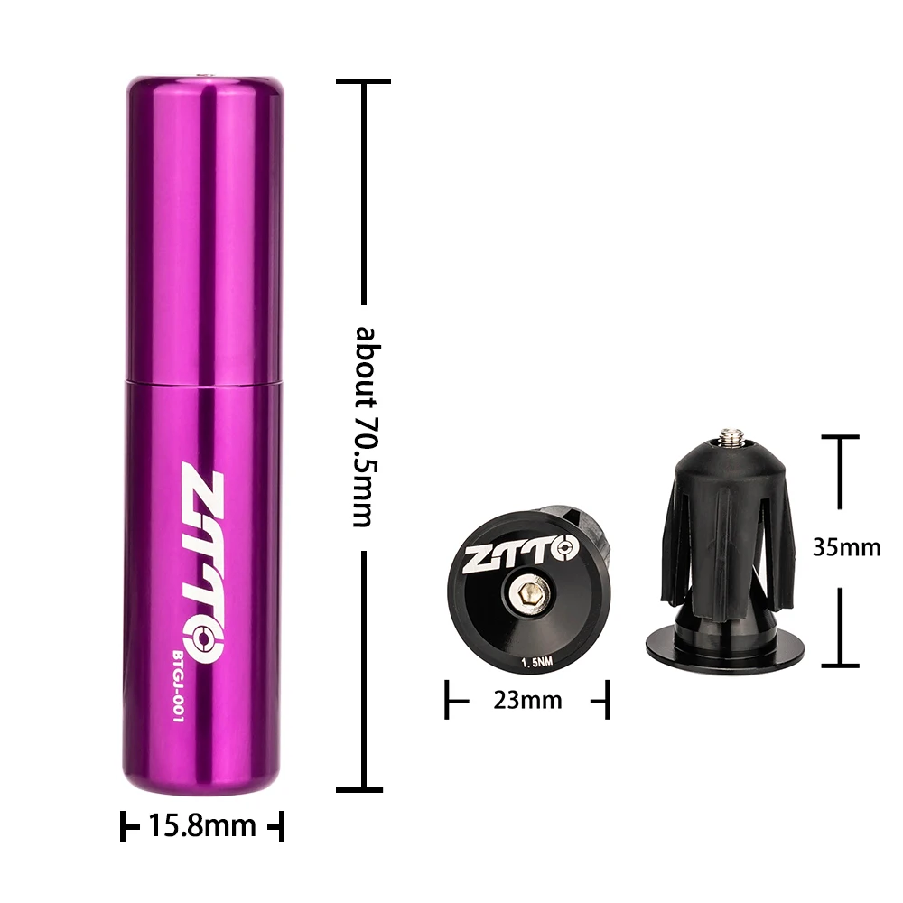 ZTTO Bicycle Tubeless Tyre Fast Repair Kit MTB Road Bike Tires Punctur Sealant Rubber Strip Drill Tool Handle Bar End Hidden