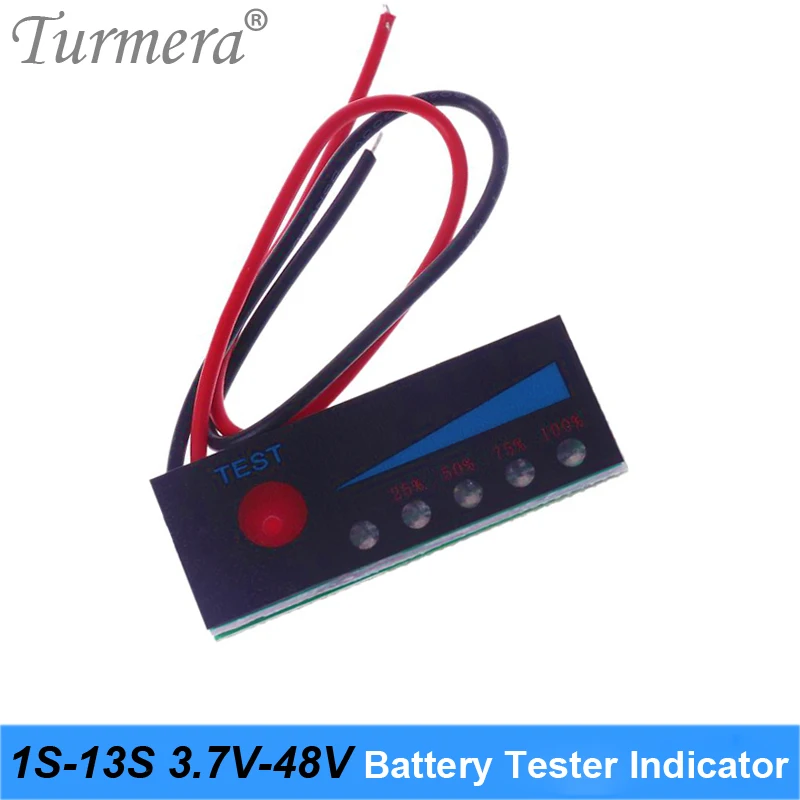 1S-13S Tester akumulatora Wskaźnik pojemności 4,2 V 8,4 V 12 V 16,8 V 18 V 24 V 25 V 36 V 48 V do wkrętarki Akumulator E-bike 5s шуруповерта