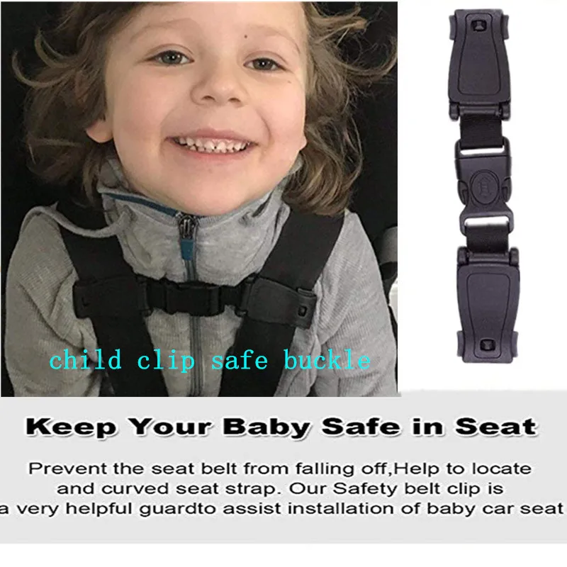 Car Seat Chest Harness Clip, Child Safety Seat Belt Buckle Clasp Strap Belt for Kids, Portable Toddler Adjustable Lock Tite Guar