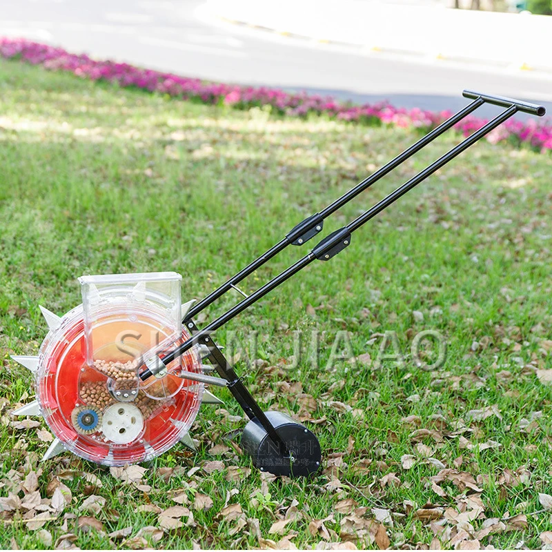 1PC Semeatrice Manuale Macchina Spinta A Mano Soia Arachidi Mais Seme Macchina Mano Spinta Rullo Punto Carosello Seme di Precisione Strumento