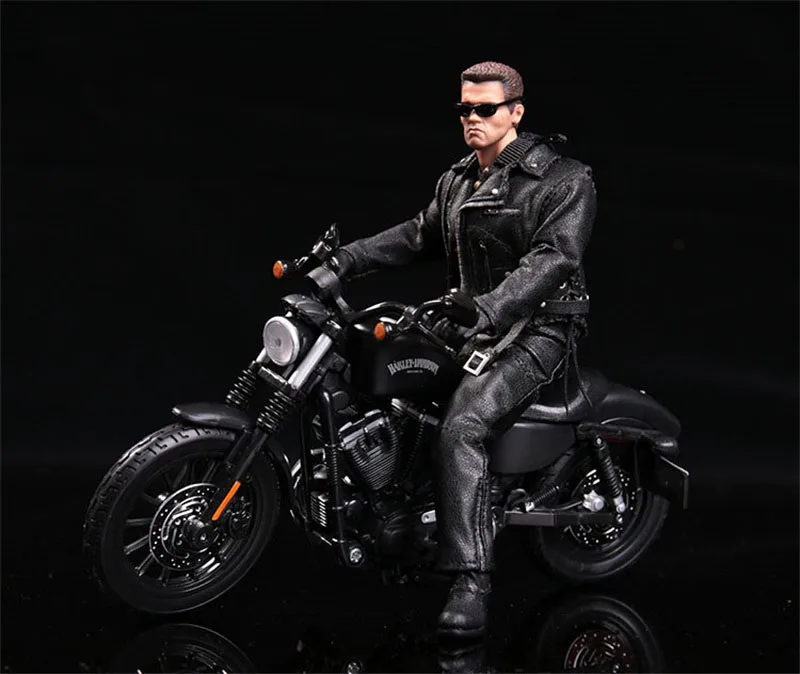 GREAT TWINS 1/12 Scale Limited Action Figure Terminatores 2 Judgment  T-800 Harley Motors Model for Collection