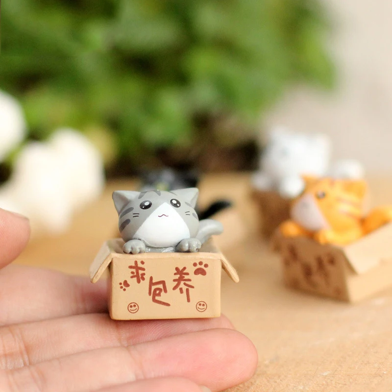 4 pcs The Factory Sells The Micro-landscape Ornaments of Private Kittens Kittens and Dolls Directly  Lucky Cat  Miniature Garden