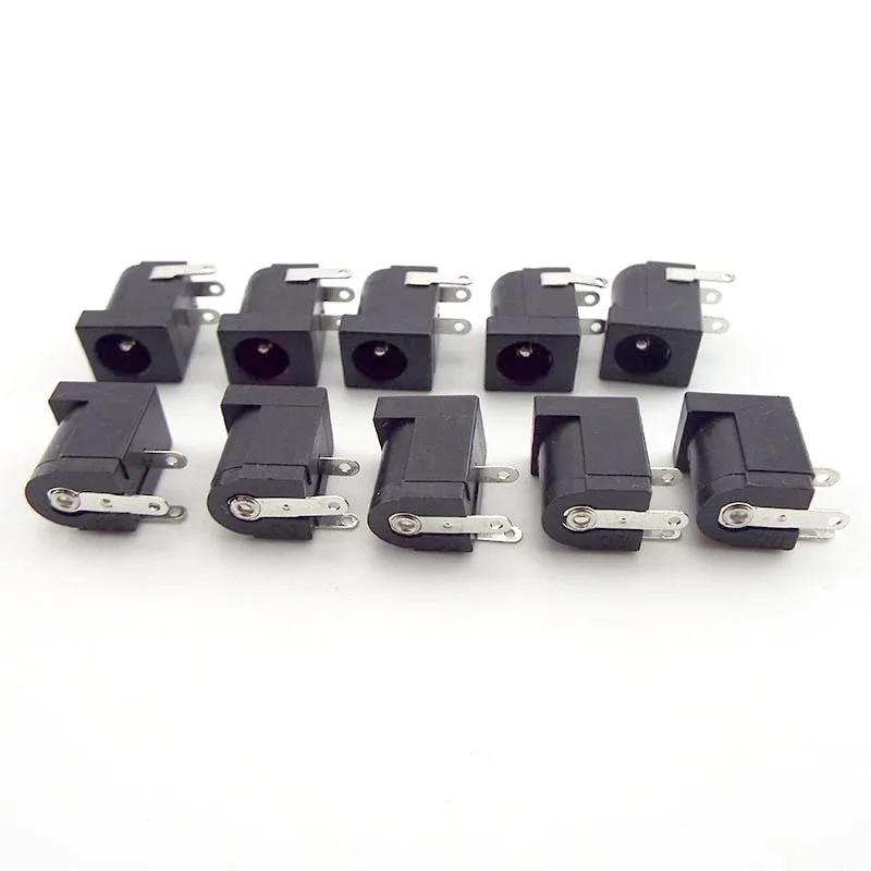 DC-005 DC female Power Jack Supply Socket plug Connectors Barrel-Type Right Angle PCB Mount Terminal 5521 5.5x2.1mm A1