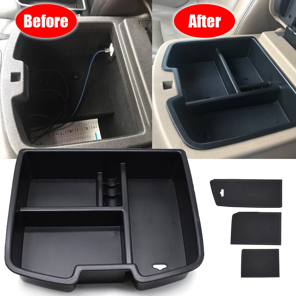 Center Console Organizer Armrest Storage Box for Chevrolet Yukon Avalanche Chevy Tahoe Silverado Suburban 1500 2500 GMC Sierra