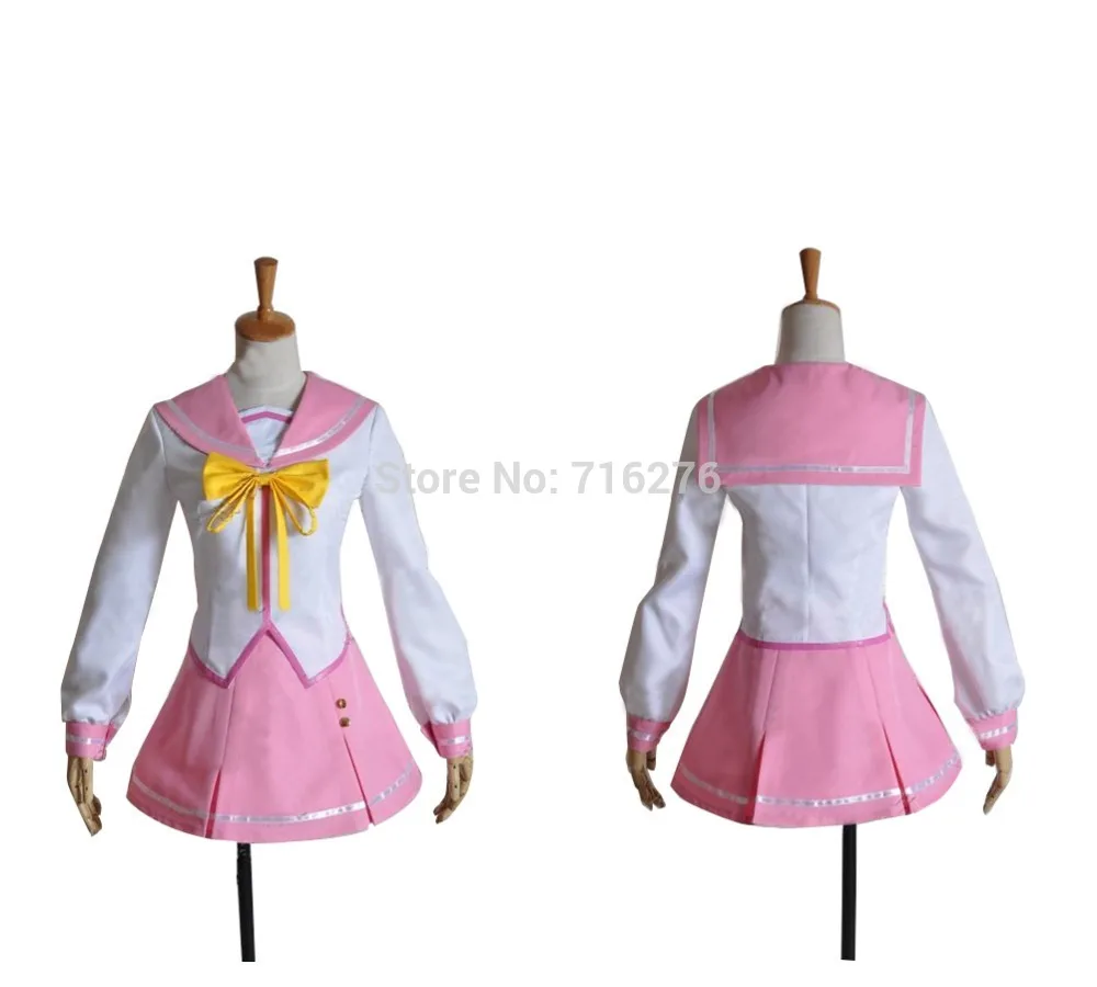 

Kisstyle Fashion Anime Itsuka Tenma no Kuro Usagi Tatto Kurogane Girl High School Cloth Uniform Cosplay Costume,Any Size