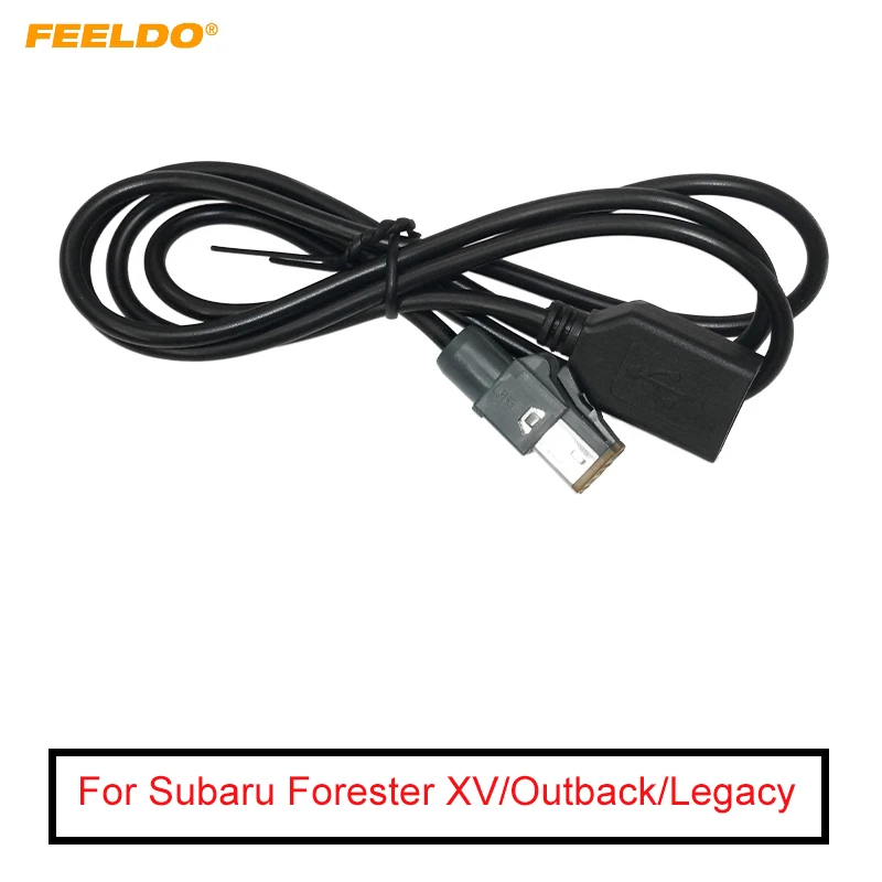 

FEELDO 1PC Car Audio Female USB AUX-In Cable Adapter 4Pin Connector For Subaru Forester XV/Outback/Legacy #FD5662