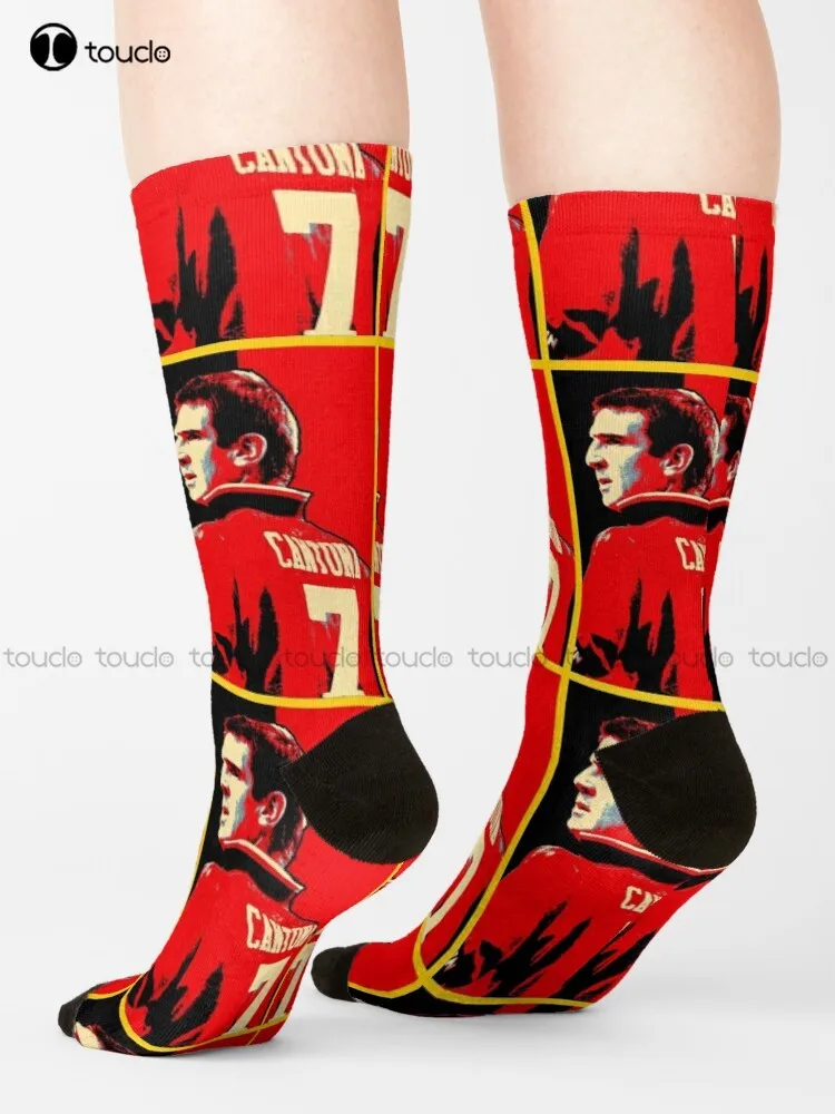 Eric Cantona Artwork Socks Funny Mens Socks Personalized Custom Unisex Adult Teen Youth Socks 360° Digital Print Fashion New