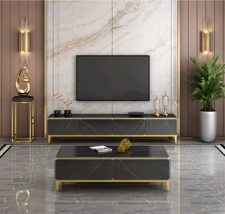 

Spot Nordic Rock Board TV Cabinet Small Apartment Living Room Storage Floor Cabinet Light Luxury Furniture