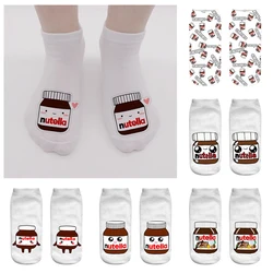 Nette Nutella Gedruckt Socken Unisex Lustige Kreative Casual Mädchen Kurze Socken Cartoon Harajuku Weiche Baumwolle Niedrigen Knöchel Socken Für Weibliche