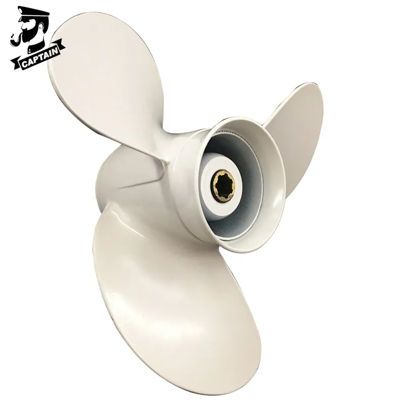 Captain Propeller 8 1/2x8 1/2-N Fit Yamaha Outboard Engine 6HP 8HP F6 F8 F9.9 Aluminum 7 Tooth Spline RH 6G1-45941-00-EL