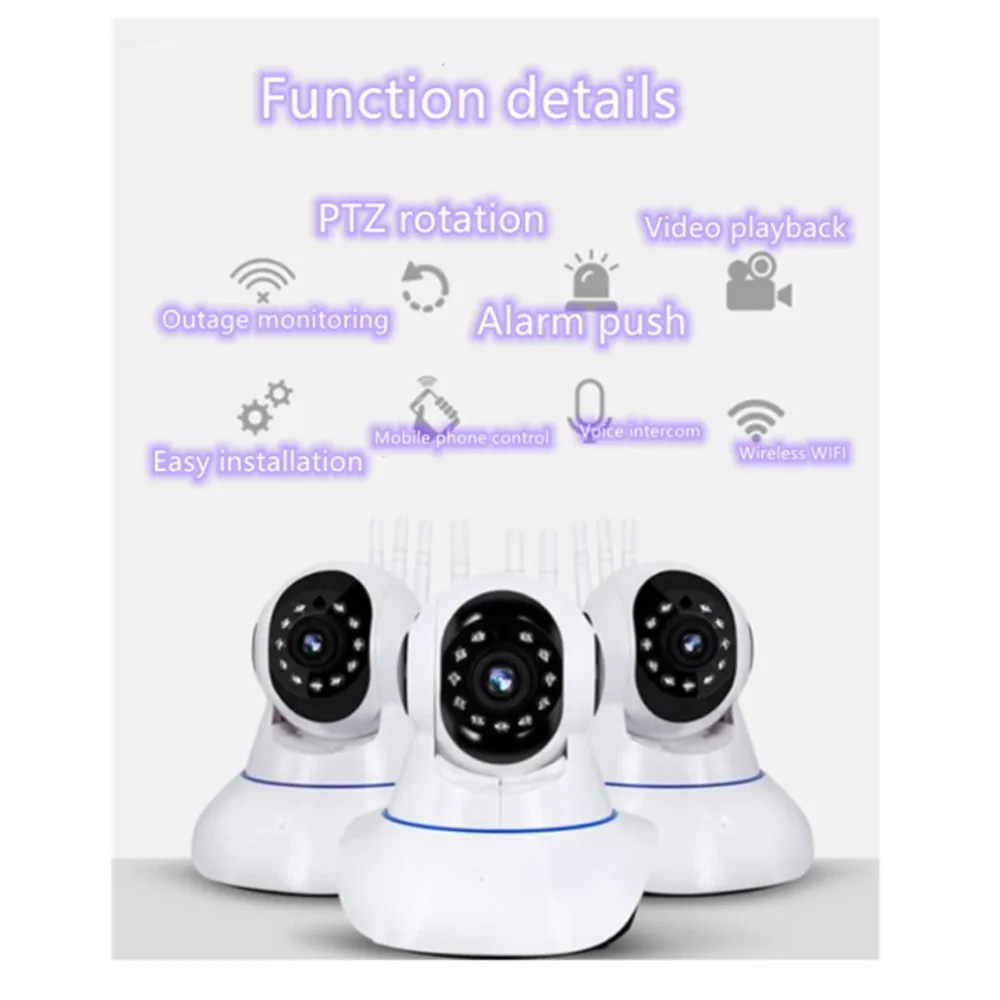 1080P HD wireless WIFI network camera HD infrared LED night vision wide angle shooting two-way voice for Android iOS system